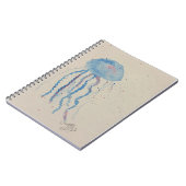 Spiralheft mit Quallendeckel Notizblock (Linke Seite)