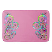 Spiralherz Handgemalt Design 1 Badematte (Vorderseite)