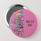 Spiralherz Handgemalt Design 1 Button (Vorne & Hinten)