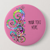 Spiralherz Handgemalt Design 1 Button (Vorderseite)