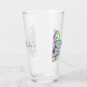 Spiralherz Handgemalt Design 1 Glas (Links)