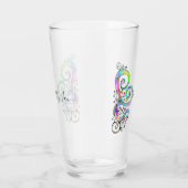 Spiralherz Handgemalt Design 1 Glas (Rechts)