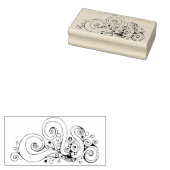 Spiralherz Handgemalt Design 1 Gummistempel (Stempel)