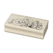 Spiralherz Handgemalt Design 1 Gummistempel (Stempel)