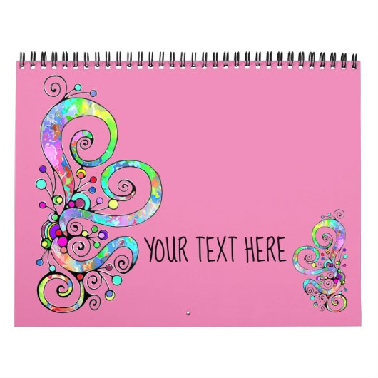 Spiralherz Handgemalt Design 1 Kalender (Titelbild)