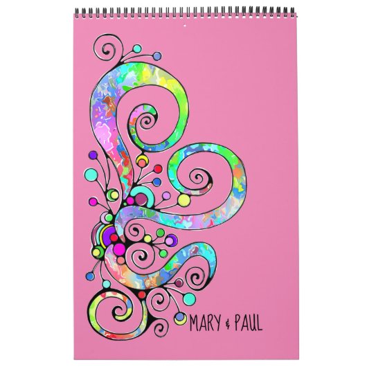 Spiralherz Handgemalt Design 1 Kalender (Titelbild)