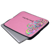 Spiralherz Handgemalt Design 1 Laptopschutzhülle (Vorne Knopf)