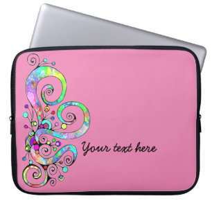 Spiralherz Handgemalt Design 1 Laptopschutzhülle
