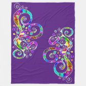 Spiralherz Handgemalt Design 2 Fleecedecke (Vorderseite)