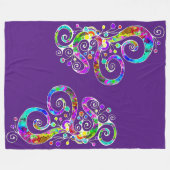 Spiralherz Handgemalt Design 2 Fleecedecke (Vorderseite (Horizontal))