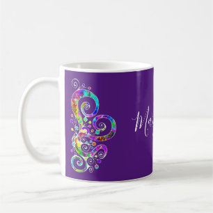 Spiralherz Handgemalt Design 2 Kaffeetasse