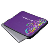 Spiralherz Handgemalt Design 2 Laptopschutzhülle (Vorne Knopf)
