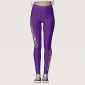 Spiralherz Handgemalt Design 2 Leggings (Vorderseite)