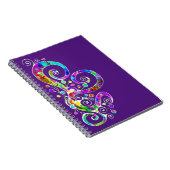 Spiralherz Handgemalt Design 2 Notizblock (Rechte Seite)