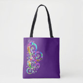Spiralherz Handgemalt Design 2 Tasche (Vorderseite)
