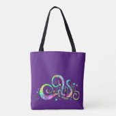 Spiralherz Handgemalt Design 2 Tasche (Rückseite)