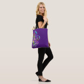 Spiralherz Handgemalt Design 2 Tasche (Am Model)