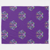 Spiralherz Handgemalt Design 3 Fleecedecke (Vorderseite (Horizontal))