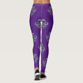 Spiralherz Handgemalt Design 3 Leggings (Rückseite)