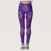 Spiralherz Handgemalt Design 3 Leggings (Vorderseite)