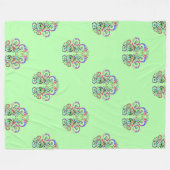 Spiralherz Handgemalt Design 4 Fleecedecke (Vorderseite (Horizontal))