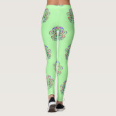 Spiralherz Handgemalt Design 4 Leggings (Rückseite)