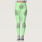 Spiralherz Handgemalt Design 4 Leggings (Vorderseite)