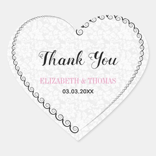 Spiralherz Herz-Aufkleber (Vorderseite)