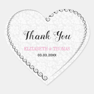 Spiralherz Herz-Aufkleber