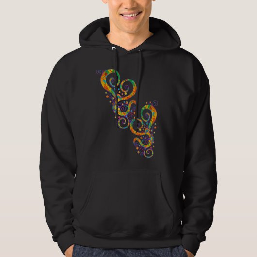 Spiralherzen Handgemalt 2 Lüfterspass Hoodie (Vorderseite)