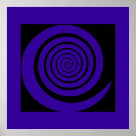 spiralhypnotisches Druckdekor Poster (Vorne)