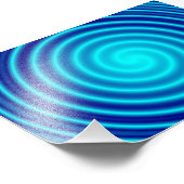 Spiraling Blue Vertigo Fotodruck (Ecke)