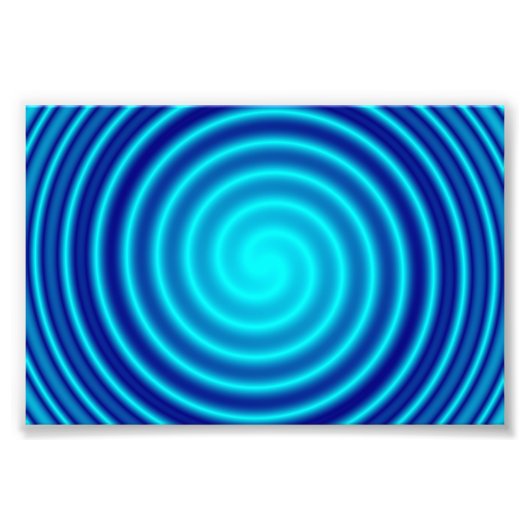 Spiraling Blue Vertigo Fotodruck (Vorne)