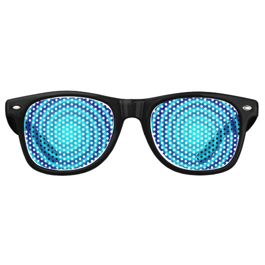 Spiraling Blue Vertigo Partybrille (Vorderseite)