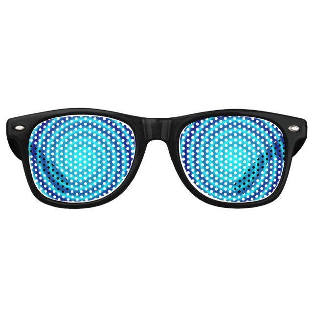 Spiraling Blue Vertigo Partybrille (Vorderseite)