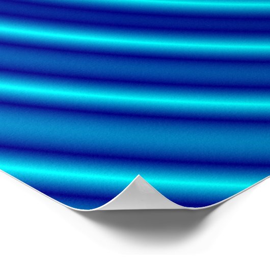 Spiraling Blue Vertigo Poster (Ecke)