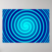 Spiraling Blue Vertigo Poster (Vorne)