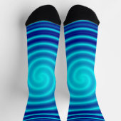 Spiraling Blue Vertigo Socken (Oben)