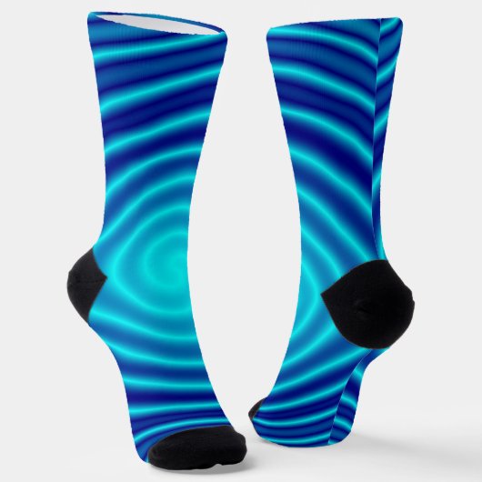 Spiraling Blue Vertigo Socken (Gewinkelt)