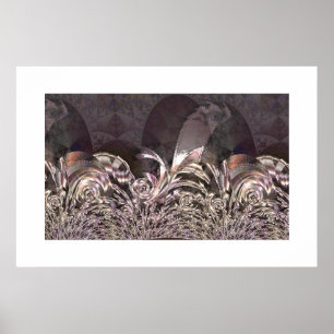 Spiralisation #3 Silber Poster
