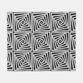 Spiralkasten-Muster aus schwarz und weiß gestreift Fleecedecke (Vorderseite (Horizontal))