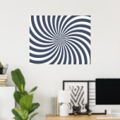Spiralkurven der optischen Kunst Dreieck 05 Poster (Heimbüro)