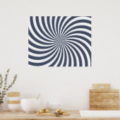 Spiralkurven der optischen Kunst Dreieck 05 Poster (Küche)
