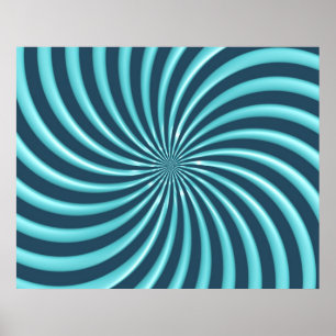 Spiralkurven der optischen Kunst Dreieck 07 Poster