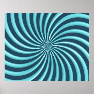 Spiralkurven der optischen Kunst Dreieck 07 Poster