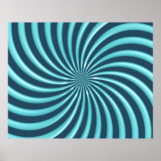 Spiralkurven der optischen Kunst Dreieck 07 Poster (Vorne)