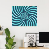 Spiralkurven der optischen Kunst Dreieck 07 Poster (Heimbüro)
