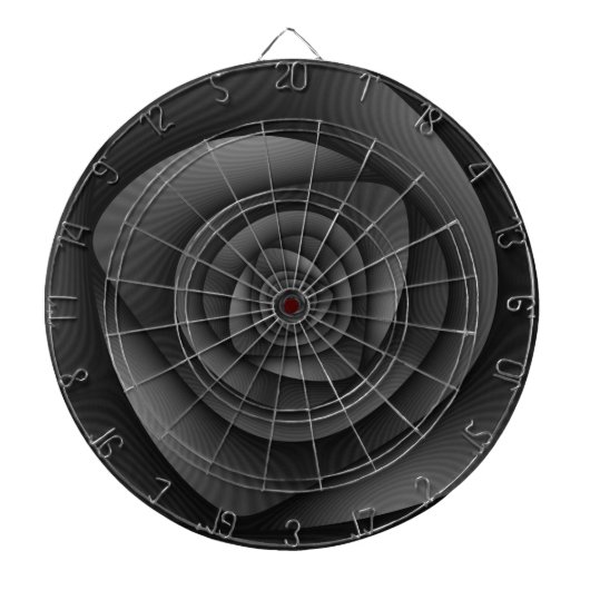 Spirallabyrinth in Monochrom Dartscheibe (vorne)