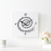 Spiralleuchte Quadratische Wanduhr (Zuhause)