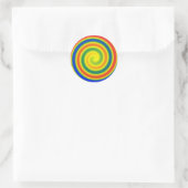 Spirallichtbogen-Regenbogenaufkleber (x20) Runder Aufkleber (Tasche)